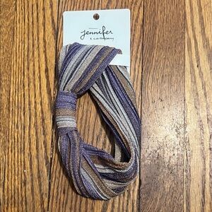Striped Purple and Brown Headband